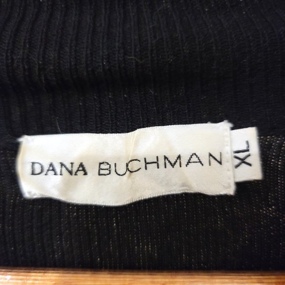 Dana Buchman Leather Trimmed Zip Sweater - Picture 4 of 5